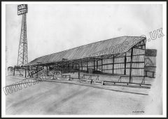 The Hotel End, County Ground, Northampton Art Print Unframed