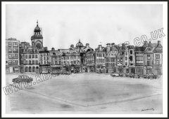 Northampton Market Square Art Print Unframed